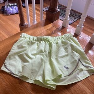 abercrombie kids neon yellow shorts